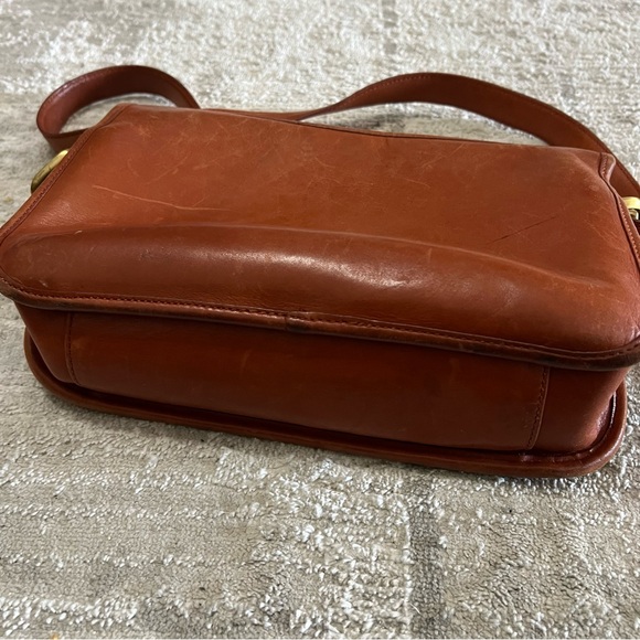 Vintage Coach Taylor Brown Crossbody Y2K Leather Zip Womens Purse - Picture 6 of 9